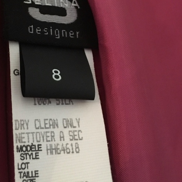 Fuschia silk gown - Picture 2 of 3